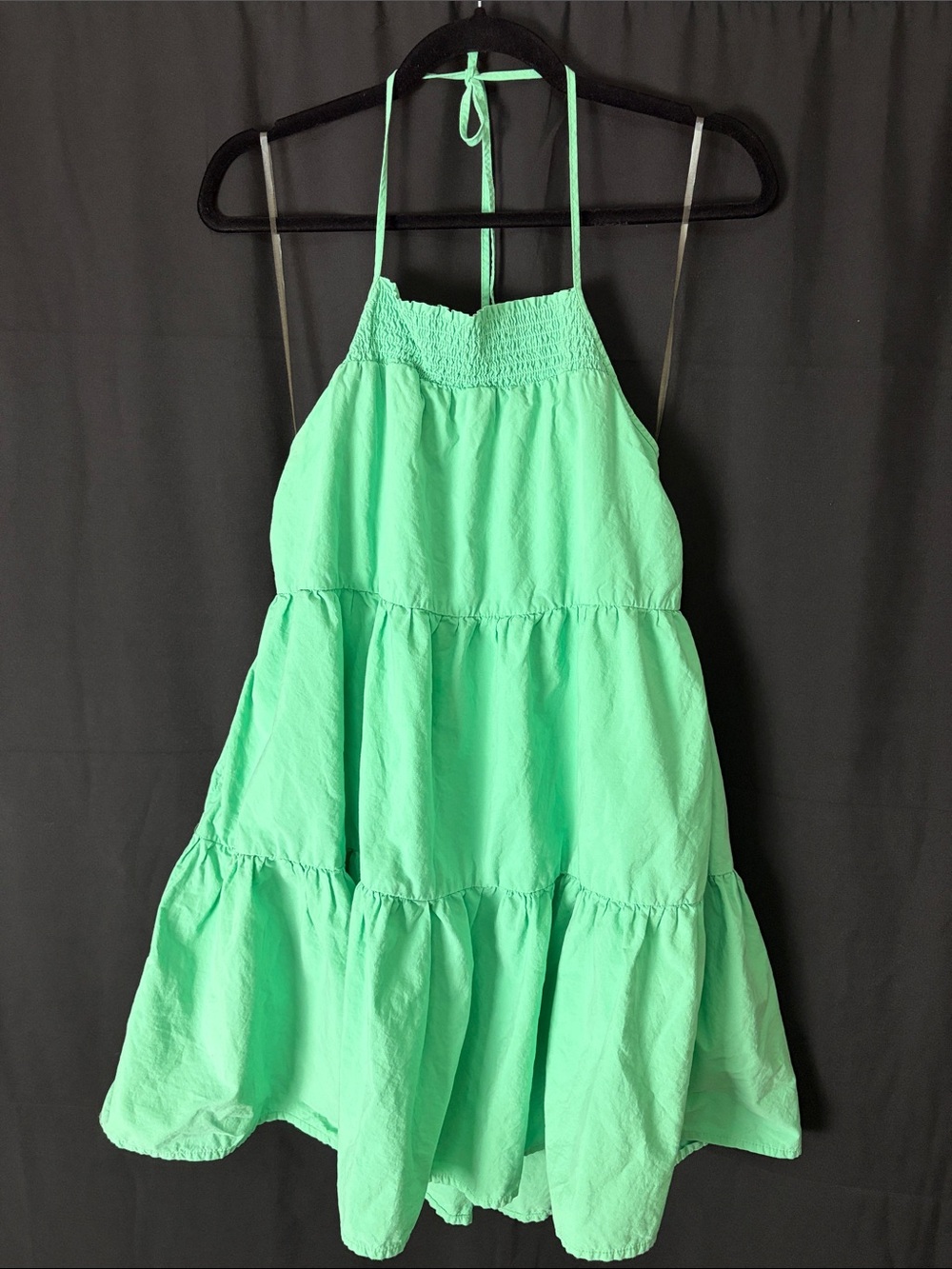 American Eagle Halter Tiered Summer Mini Dress